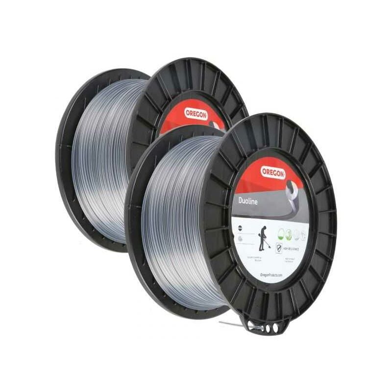 Fil Oregon Duoline 3 mm x 120 m Rond Transparent Bobine par 2