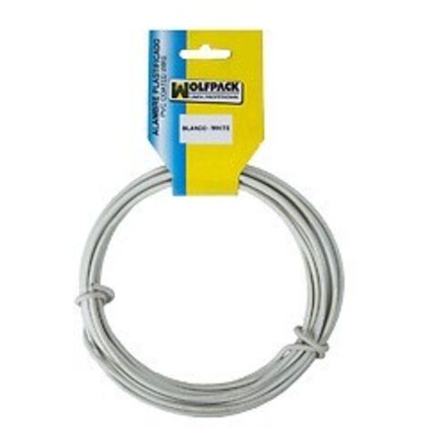 Fil Plastifié (Rouleau 15 Mètres) Blanc N° 16/2,7 mm.