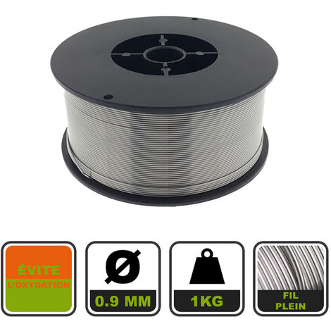 Fil plein pour soudage MIG MAG ø 100 mm / Acier / ø 0.9 mm / 1 kg