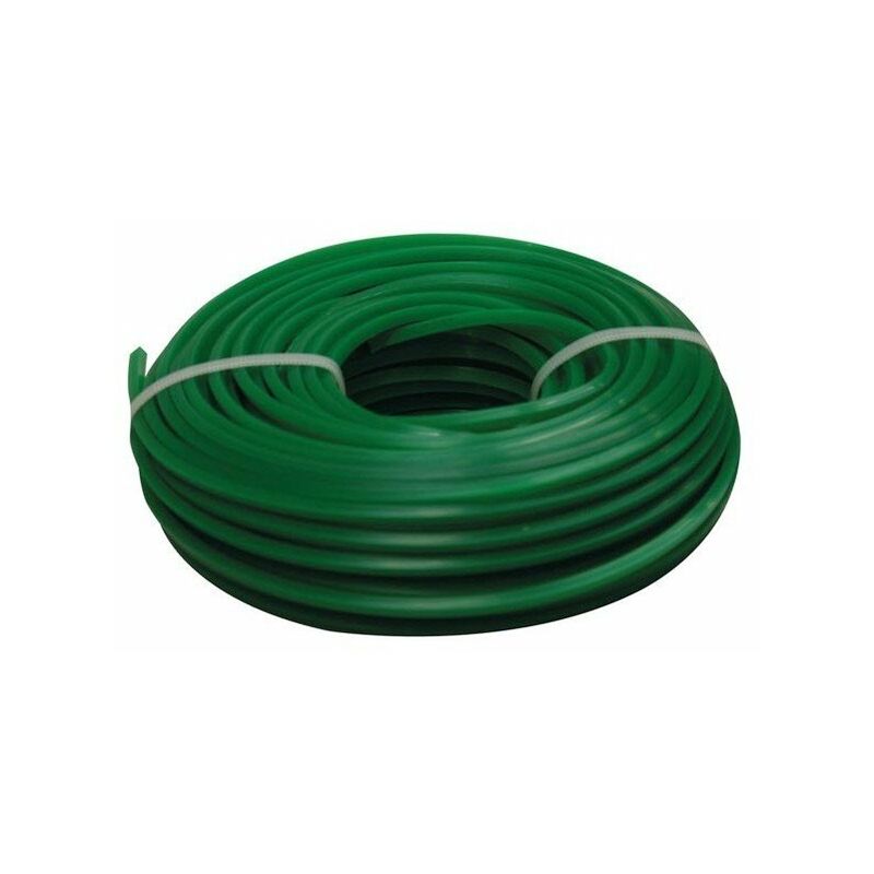 Fil pour coupe-bordure, nylon, vert, 3.2 mm, 100 m - Toolland