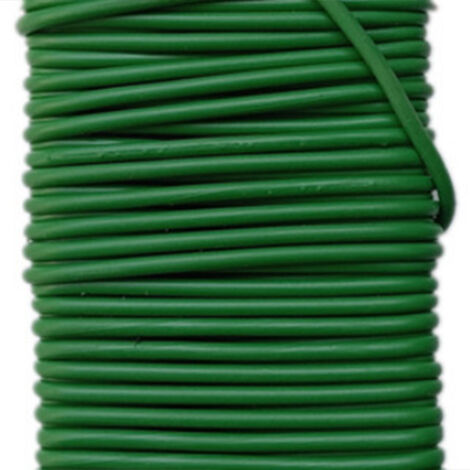 Fil pour plantes avec attaches torsadées - Câble de jardin en fer plastifié 2,8mm x 20m - Support flexible pour fixation et arrangement