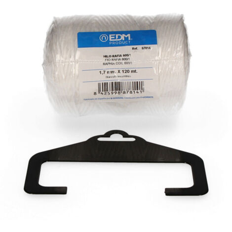 Fil Raphia EDM 600/1 Bobine 220g/120m Blanc
