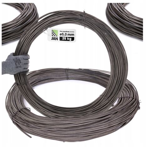 Fil De Fer Recuit Noir N°5, Diamètre 1.0 Mm, Par Bobine De 25 Kg - Marque Vigor
