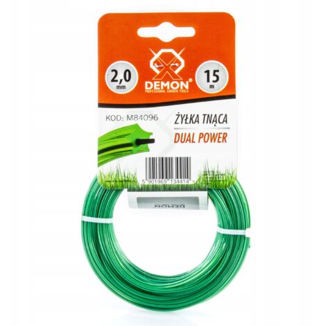 Fil renforcé pour débroussailleuse à essence 2.0 mm x 15 m étoile