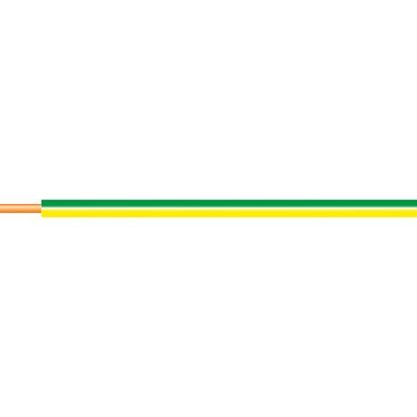 fil rigide - h07vu - 1 x 2.5 mm2 - vert / jaune - couronne de 100 mètres