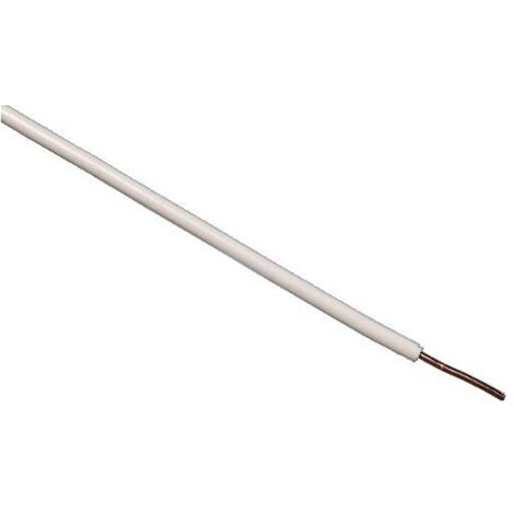 Fil rigide pour luminaire 0,5 mm blanc en bobine de 100 mètres