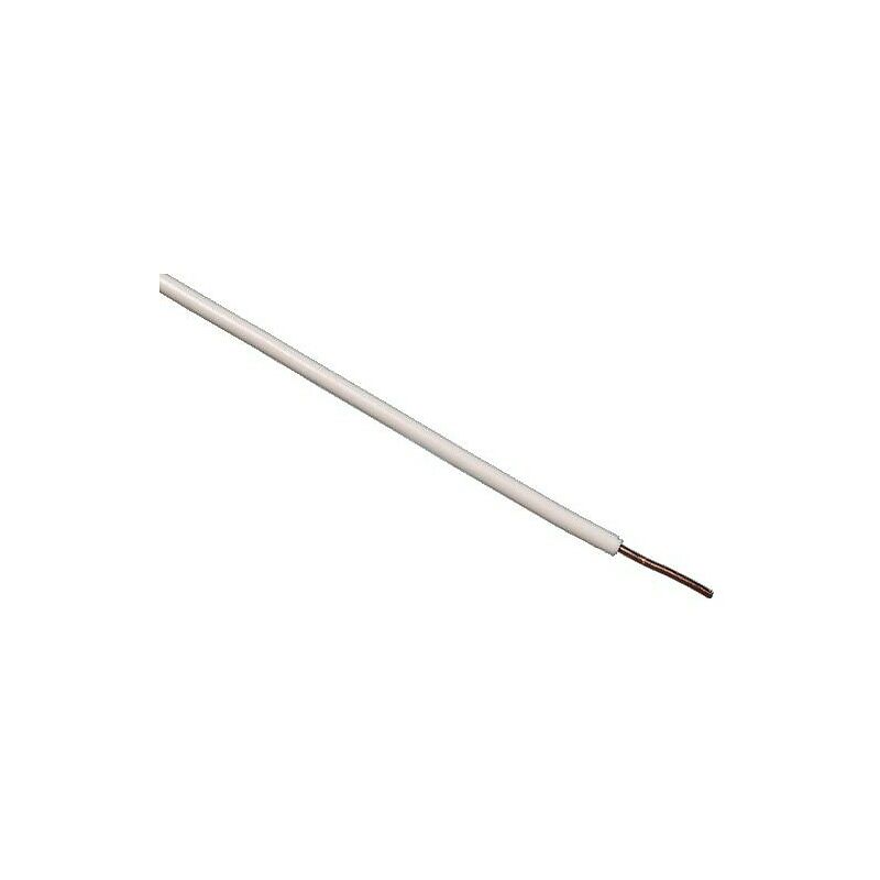Fil rigide pour luminaire 0,5 mm blanc en bobine de 100 metres