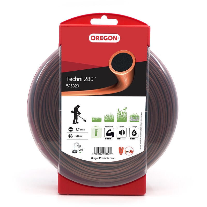 Oregon - fil de débroussailleuse Techni 280°, 2,7 mm x 70 m