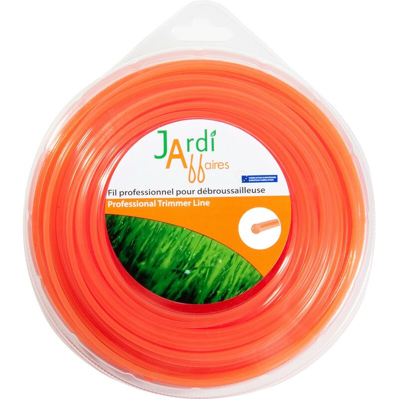 Jardiaffaires - Fil rond pour coupe bordure 1,6mm x 15 mètres haute qualité