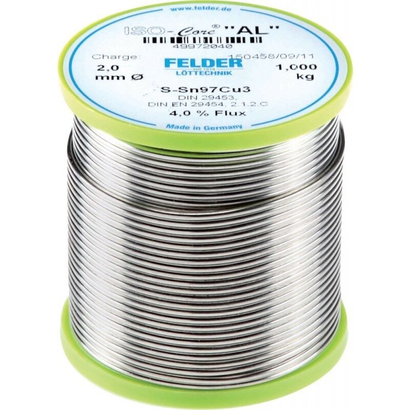 Felder - Fil soudure al Sn97Cu3 d: 2,0 mm 250 g (Par 250)