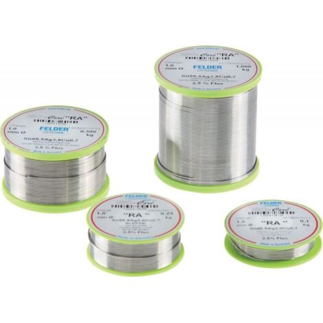 Fil soudure RA Sn95,5Ag3, 8Cu0,7, D: 1,5 mm 1000 g