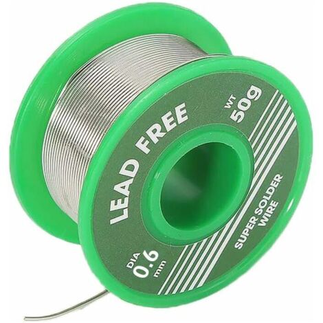 Fil Soudure Sans Plomb 0.6 mm Sn99.3 Cu0.7 Noyau Colophane Électronique Bricolage 50g