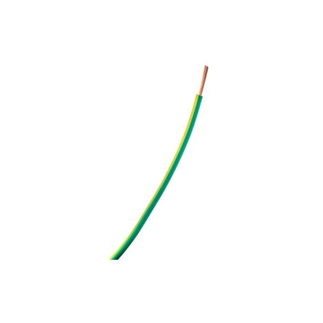 fil souple - h07-vk - 1 x 4 mm2 - vert / jaune - couronne de 100 mètres