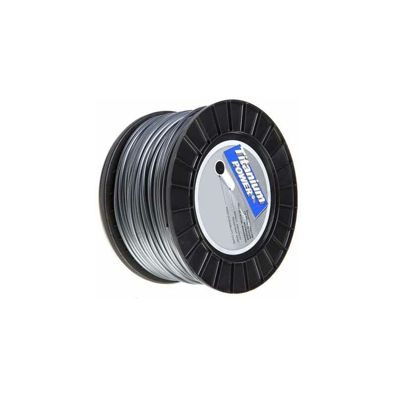 Fil Titanium 3,5 mm x 124 m. Rond. Bi-matière. Bobine. Fil débroussailleuse