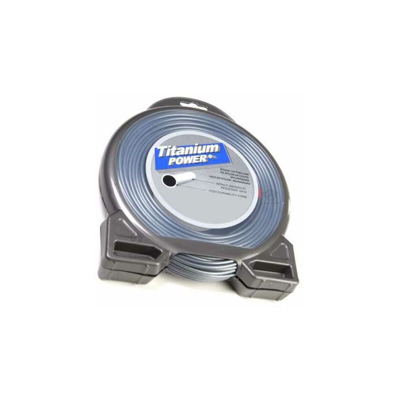 Fil Titanium 3,5 mm x 41 m. Rond. Bi-matière. Blister. Fil débroussailleuse