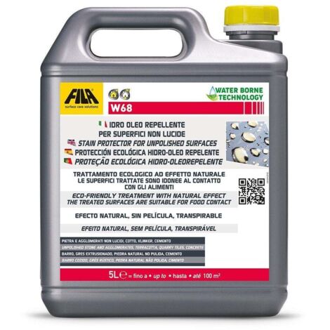 Fila – Anti-taches à base d'eau pour surfaces non polies – Certifié contact alimentaire – Bidon de 5 litres – Effet naturel et protection contre salissures
