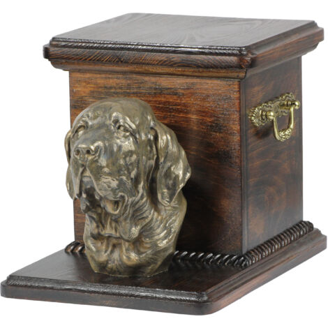 Fila Brasileiro, Mastiff brésilien - une urne pour les cendres de chien avec une statuette, une urne élégante pour un chien, une urne unique avec un buste d'un chien d'Art-Dog