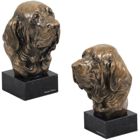Fila Brasileiro, Mastino brasiliano - statuetta di cane, busto su base in pietra, scultura, trofeo per una mostra canina del marchio Art-Dog
