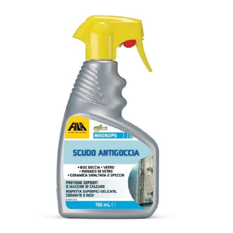 Fila - nodrops - Détergent protecteur anti goutte - Flacon de 750 ml avec pulvérisateur nodrops- Flacon de 750 ml avec pulvérisateur