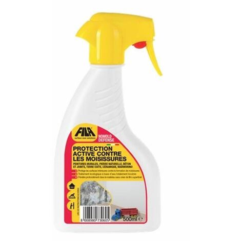 Fila – Protection active contre les moisissures – Flacon 500 ml – Protecteur anti-moisissure à base d'eau – Rendement 20-40 m²/litre