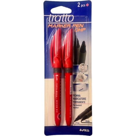 FILA - TRATTO MARKERPEN OHP FM ROSSO 2PBL