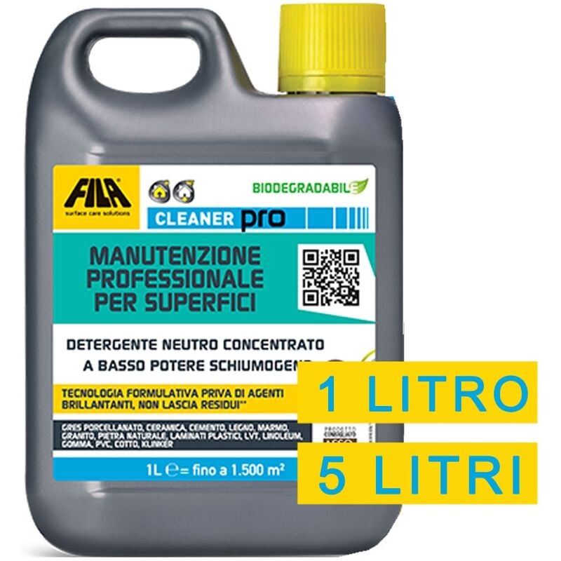 Image of Cleaner Pro Fila Detergente Neutro Concentrato Delicato per Pavimenti