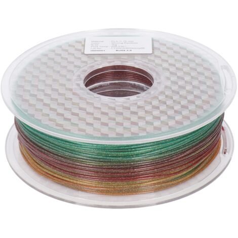 Filament PLA Soie 1.75mm Multicolore Haute Transparence et Résistance - Bobine Recharge Imprimante 3D