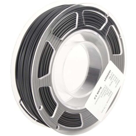 Filament pour imprimante 3D, Filament PLA noir conducteur 1.75mm, 20‑50mm/s