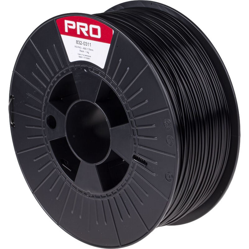 Filament pour imprimante 3D Rs Pro abs, ø 1.75mm, Noir, 1kg, fdm ( Prix pour 1 )