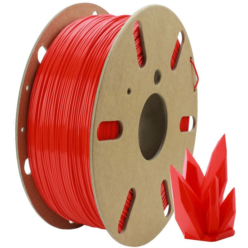 Image of Filamentive PLA - Red/Rosso - Filamento per stampa 3D da 1.75 mm, Materiale Riciclato + Bobina di cartone riciclabile al 100% - Abilitazione della