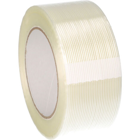 Filamentklebeband Rolle: 50 mm x 50 lfm transparent längsverstärkt