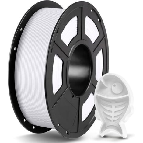 Filamento da 1,75 mm per stampanti 3D, elevata resistenza e tenacità, precisione dimensionale +/- 0,02 mm, bobina da 1 kg, colore bianco.