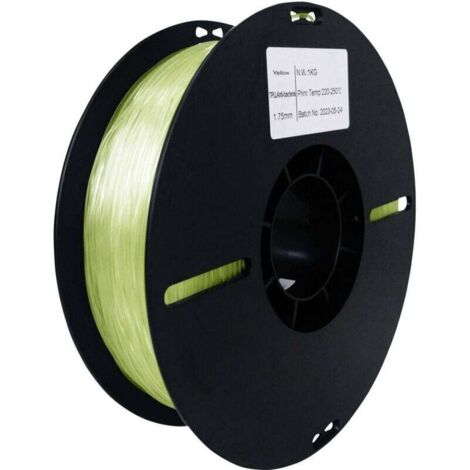 Filamento de TPU antibacteriano, flexible y de alta resistencia, 1,75 mm – 1 kg – Amarillo transparente – RF-5771506