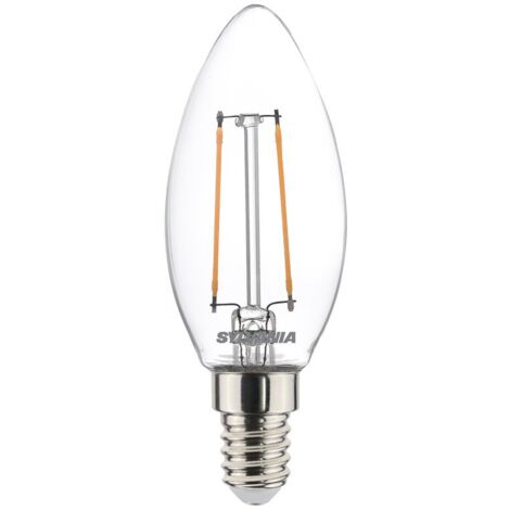 FILAMENTO LLAMA LED E14 2.5W 250LM 2700K BLANCO CAJA CONFORT SYLVANIA