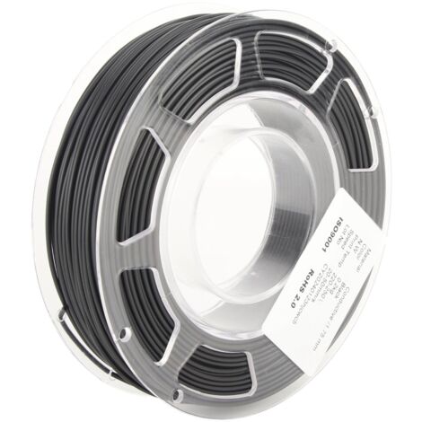 Filamento per stampante 3D, filamento PLA nero conduttivo da 1,75 mm, velocità di stampa 20-50 mm/s