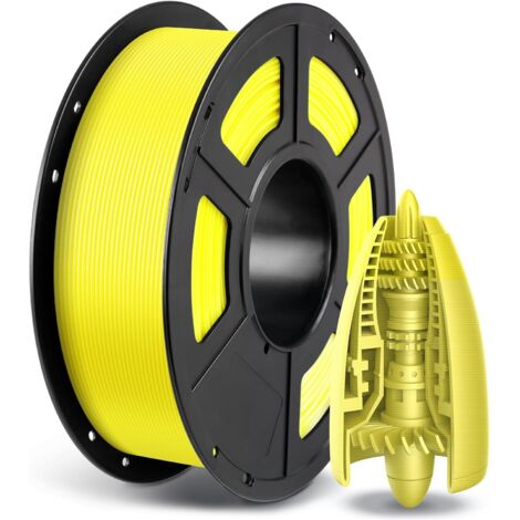 Filamento PETG de 1,75 mm, precisión dimensional +/- 0,02 mm, para impresoras 3D, envasado al vacío, bobina ordenada, amarillo, 1 kg