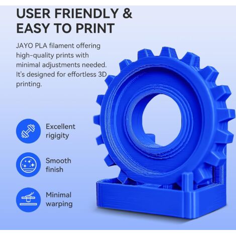 Filamento PLA 1,75 mm, filamento per stampante 3D, precisione dimensionale +/- 0,02 mm, bobina da 1,1 kg (2,4 libbre), filamento avvolto ordinatamente, bianco 1100 g