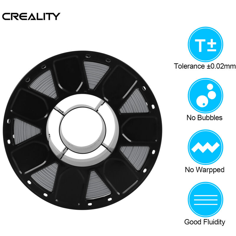 

Filamento PLA de impresora 3D Creality 1,75 mm Filamento de 1 kg / 2,2 libras Precision dimensional +/- 0,02 mm,Gris - Ender