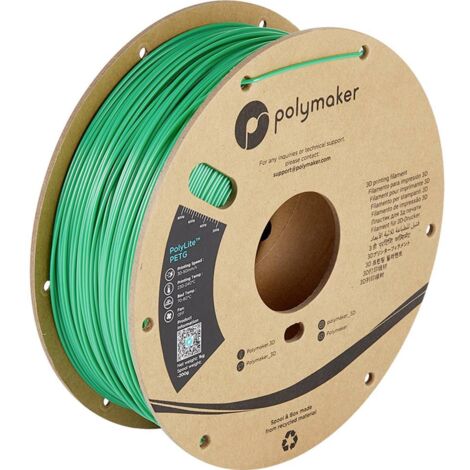 Filamento Polymaker PolyLite PETG verde 1,75 mm 1 kg