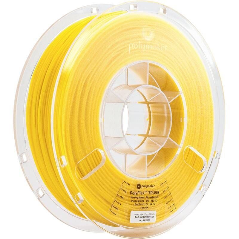 PD01004 PolyFlex TPU-95A Filament tpu flexible 1.75 mm 750 g jaune 1 pc(s) - Polymaker