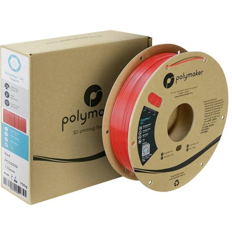 PC02002 Polymax Tough Filament pc (polycarbonate) rigidité élevée, résiste à la chaleur, résiste aux chocs 1. - Polymaker