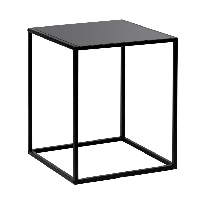 Table d'appoint FILAR carré en métal - 45x45 cm - Noir
