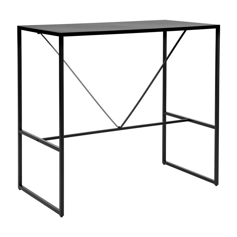 Loungitude - Table de bar filar en métal - 115x60 cm - Noir