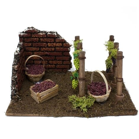 Filari di Vigna con Grappoli di Uva Miniatura Presepe 11004