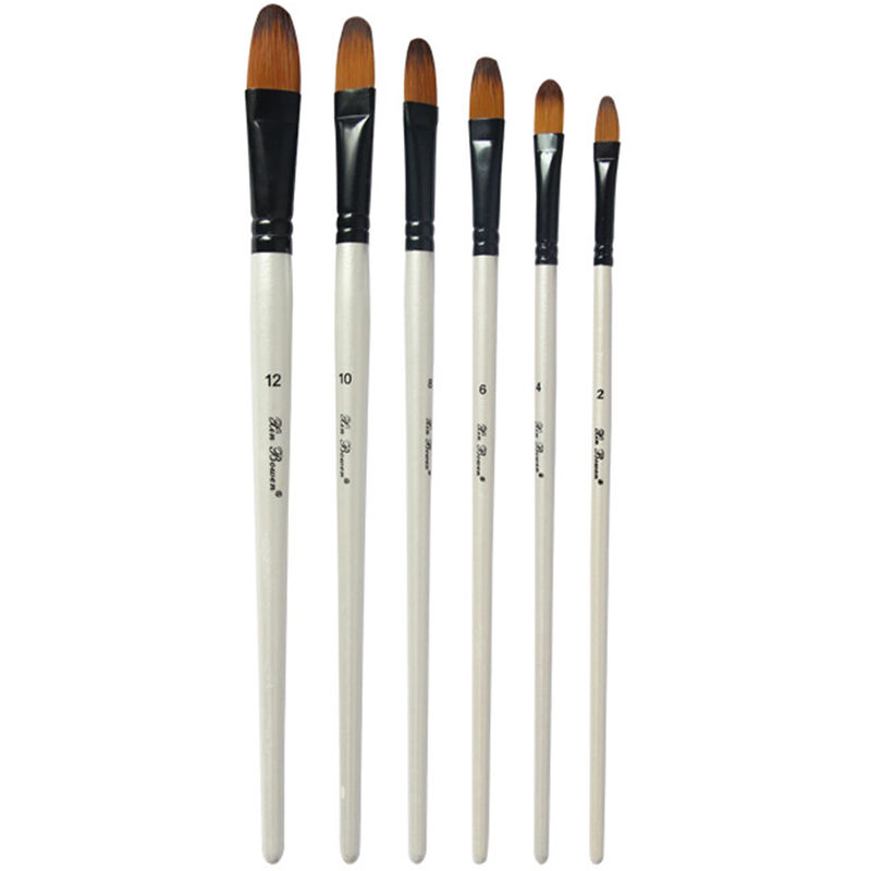 

Filbert Paint Brushes Juego de brochas de nailon para el cabello Juego de brochas para acrílico oleo Acuarela Artista Kits de pintura profesional