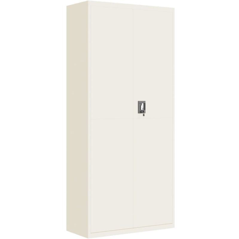 Vidaxl File Cabinet White 90X40X200 Cm Steel, White