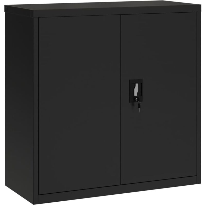Vidaxl File Cabinet Black 90X40X90 Cm Steel, Black