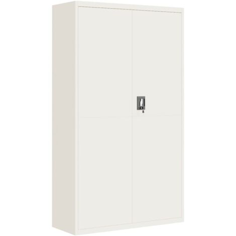 File Cabinet White 105x40x180 cm Steel vidaXL