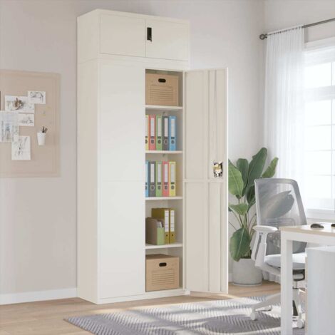 File Cabinet White 90x40x240 cm Steel vidaXL