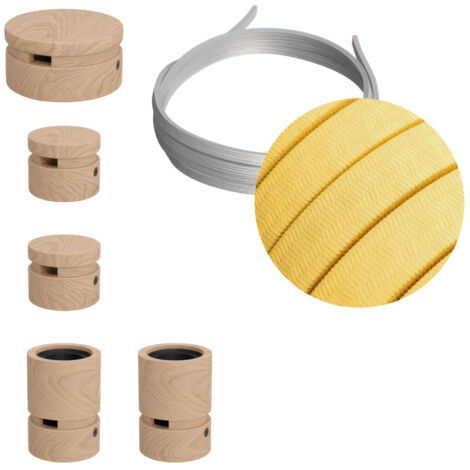 Filé Wiggle Kit - avec 3 m de câble caténaire et 5 éléments en bois pour l'intérieur